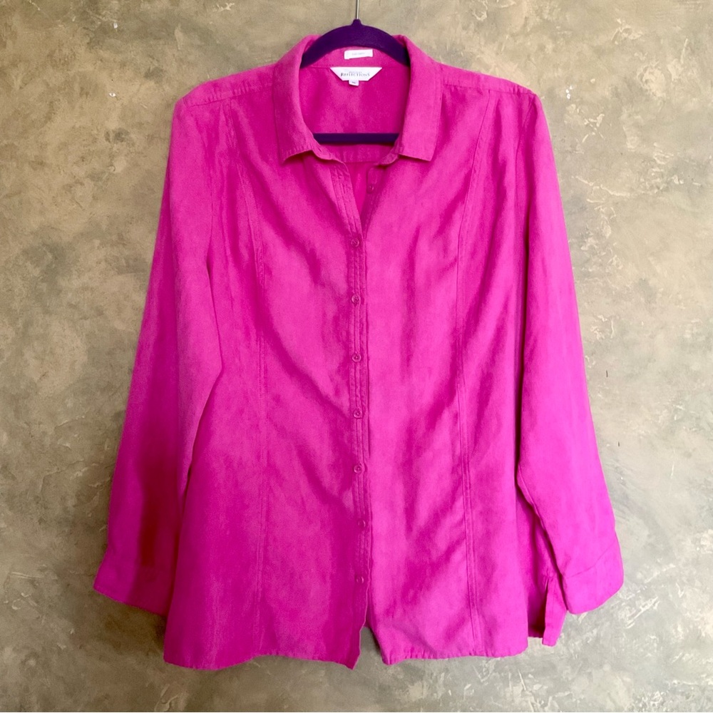 Northern Reflections Soft Microsuede Button Down Shirt